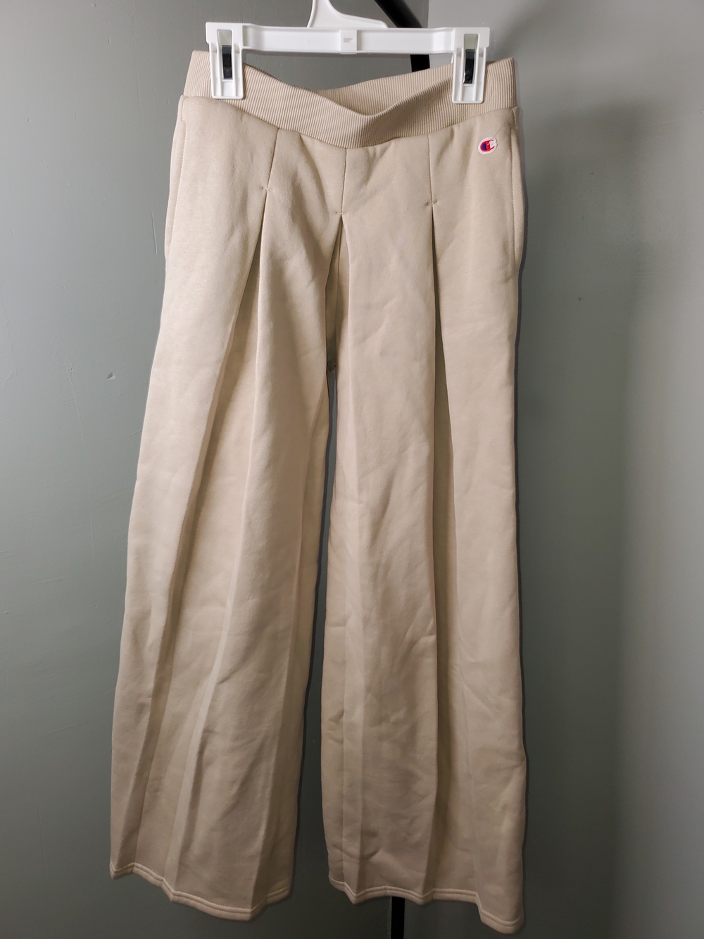 Champion Kid's Cream Wide-Leg Sweatpants